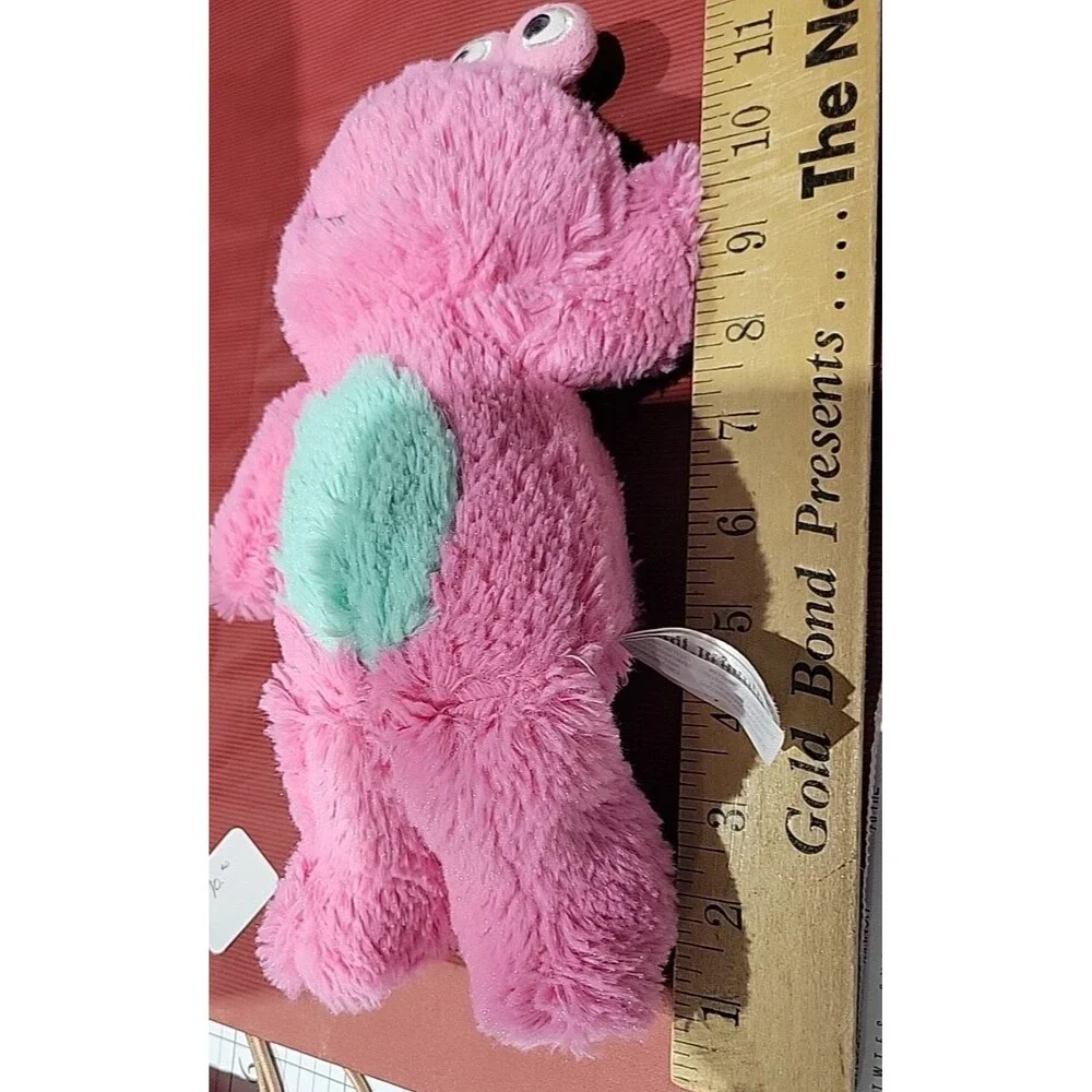 Carters Pink Alien Plush Three Eyes Monster Baby Lovey Nursery Blue‎ Belly 11”